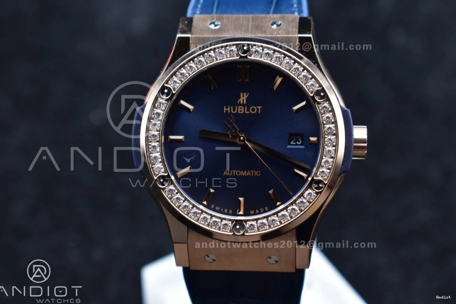 Strap SS Blue Gummy Dial on 1:1 45mm Bezel Classic Edition Diamond Best Fusion with A2892 HBF Blue 0328